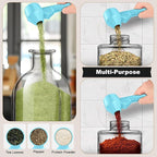 Coffee Scoop & Funnel for Reusable K Cup Refillable Coffee Pods, Coffee Measuring Spoon 2 Tablespoon Capacity, Scoop with Funnel for Ground Coffee, Protein Powder, Tea (Blue, 1 Pack)