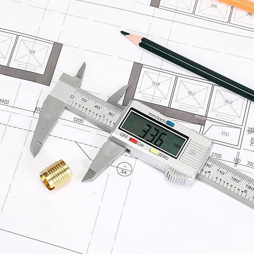Electronic Digital Caliper, LCD | 0 to 6 inch inch/mm Conversion, Automatic Shutdown Function, Very Suitable for Home/Jewelry/DIY Measurement, etc