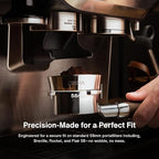 Crema Coffee Products 58mm Dosing Funnel|Compatible with 58mm Breville Portafilter,DualBoiler and OracleEspressoMachines|PreventsSpillage&Waste|DurableStainlessSteel|EasyFit for Clean,ConsistentDosing