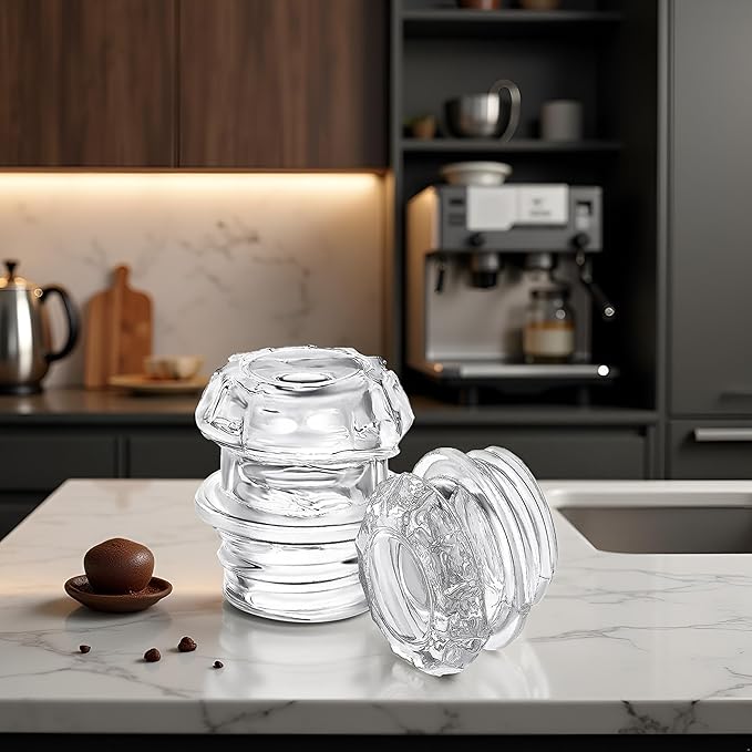 Clear Glass Replacement Top for Coffee Percolators - Transparent Knob Lid Compatible with Coffee Pots and Espresso Machines, Durable Brewing Accessories for Coffee Maker Parts