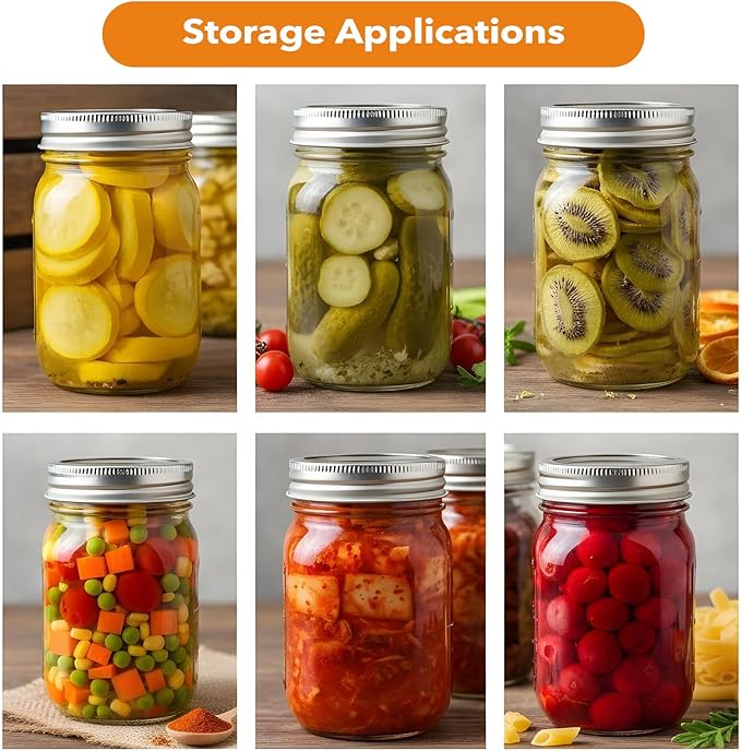 48 Pieces Canning Rings, 70MM Silver Split-Type Rustproof Tinplate Metal Canning Rings for Mason Jar, Reusable Leak Proof Replacement