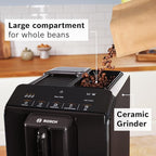 BOSCH 300 Series Fully Automatic Espresso and Coffee Machine – In-Cup Frother, OneTouch Milk Drinks, 5 Drink Options, Ceramic Grinder, Easy Clean & Descale, in Black TIU20109