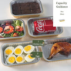 7"x5" Sturdy Foil Pans + Snap-On Lids (5 Pack) | 2X Thicker Heavy Duty Reusable 20oz | Grill Oven Microwavable Multi-Use Pot| Disposable Aluminum Tin for Baking Cooking