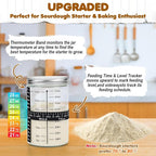 HK Sourdough Starter Kit, Sourdough Bread Baking Supplies with 9'' Round Banneton Bread Proofing Basket, 34oz Sourdough Starter Jar, Bread Lame, Dough Scraper, Dough Whisk & Silicone Baking Mats