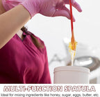 Anaeat Mini Silicone Spatulas - Set of 4 Multifunctional Small Kitchen Scraper Lotion Stirrer Tiny Makeup Beauty Spatula Reusable for Jam Jar, Cosmetic Bottles, Narrow Can and Thin Bottles (Colorful)