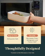 Caraway 3pc Glass Food Storage Set - 10, 6.6, & 4.4 Cup Containers - Ceramic Coated - Non-Toxic Non-Stick Lunch Box With Glass Lids - Dishwasher, Oven, & Microwave Safe - Gray