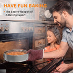 9 Inch 304 Stainless Steel Springform Pan with Removable Bottom, Nonstick Round Spring Form Cheesecake Pan with 30 Pcs Parchment Paper Liners