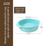 Thickened Silicone Bundt Cake Pan and Moldes Para Gelatinas, Heavy Duty Cake Mold for Baking, BPA Free, Mint Green (Round: φ10in / 1 Pcs)