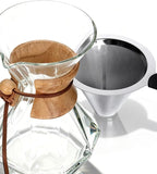 AGOGO Pour Over Coffee Maker Glass - 6/8/10 Cup Barista Kit with 304 Stainless Filter for Home, Office, Camping, Cafes - Easy Clean Coffee Dripper Set (Rag&Brush Included) (8 Cup/28 oz-Diamond Shape)