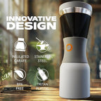 asobu Cold Brew Coffee Maker, Award-Winning 40oz Insulated Cold Brew Brewer with Portable Stainless Steel Carafe – No.1 Europe Coffee Fest Winner, Leakproof, BPA-Free, Keeps Cold 24H