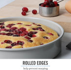 Martha Stewart Gallen 8 Inch Round Nonstick Carbon Steel Cake/Bake Pan - Cool Grey