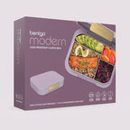 Bentgo Modern - Adult & Teen Bento Lunch Box; 3-4 Compartments, Leak-Resistant, 5.5 Cup Capacity/44 fl oz, Improved Locking Clips, Reusable, BPA-Free, Dishwasher/Microwave Safe Tray (Orchid)