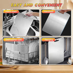 Katuchef Titanium Cutting Board 100% Pure Titanium Cutting Boards for Kitchen Non Toxic, Double-Sided Medical-Grade Hygiene Durable Non Moldy Dishwasher Safe Meat Fruit metal Board (1PC 8x11.5 Inch)