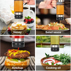 12 Oz Glass Honey Dispenser Pot with Silicone Base No Drip Honey Container Jar, Maple Syrup Dispenser with Handle for Pancake, Coffee or Tea Black