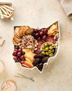 Ohio Shaped Baking Dish Serving Platter or Decorative Tray Charming Porcelain Bakeware Oven Microwave and Dishwasher Safe