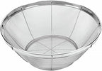 Fine Mesh Strainer for Kitchen, Stainless Steel Colander Bowl for Pasta, Rice, Fruit, Metal Net Baskets with Resting Base - Strain, Drain, Rinse