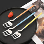 JASHII Silverware Set - 24-Piece Stainless Steel Flatware Set with Satin Finish - Dishwasher Safe - Matte Orange Silver