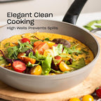 Fissler Ceratal Comfort Ceramic Non-Stick Frying Pan 2 Piece Set, 9.5 Inch and 11 Inch, Warm Grey, Made without PFAS