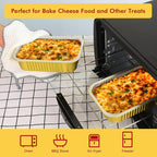 LNYZQUS 1.5lb Small Foil Pans with Lids 25 Pack, 7” x 5” Individual Baking Tins Leftover Containers,24oz Aluminum To Go Baked Food Containers Large Loaf Cake Pans Take Out Holders-Gold