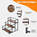 Coffee Syrup Rack - 3-Tier 12 Syrup Bottles Holder - Liquor Bottle Display Shelf - Kitchen Cabinet Organizer for Jars, Condiments - Wooden Countertop Organizer for Seasonings, Tea, or Coffee