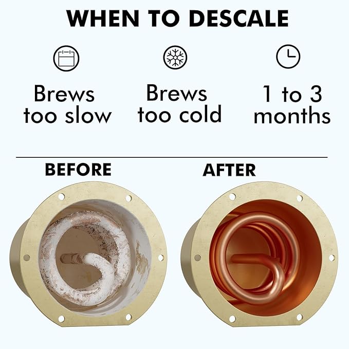 10 Uses DeLonghi Compatible Descaling Solution, Specially Designed to Clean Delonghi Coffee Machines and Maker - 33.8oz Espresso Coffee Maker Cleaner, Coffee Pot Cleaning Limescale Remover