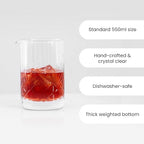 A Bar Above Cocktail Mixing Glass, Botanica Crystal Stirring Pitcher, Thick Weighted Base for Stable Stirring, 18 Oz Drink Mixer, Bar Accessories, Ideal for Craft Cocktails at Home or Bars