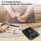 Sourdough Starter Warmer– Precise 1°F Thermostat Control (70–100°F), Auto On/Off, 12-Hour Timer, Fits Jars Up to 40oz, Ideal for Home Baking and Fermentation(Black)