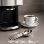Coffee Scoop Set – 30ml Curved & 15ml Round Stainless Steel Measuring Spoons – Dual Design for Perfect Coffee Tea, & More – Ergonomically Balanced Handles
