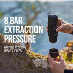 WACACO Minipresso GR, Portable Espresso Machine, Compatible Ground Coffee, Hand Coffee Make, Travel Gadgets, Manually Operated, Perfect for Camping