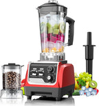 1800W Smoothie Blender and Grinder Combo 70OZ Large Capacity Countertop Blenders for Kitchen High Speed Blender for Smoothies Ice Crushing Frozen Drinks Puree (Dark Red)