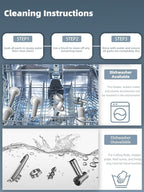 Oaomi 3200W Max Electric Meat Grinder & Sausage Stuffer - Mincer Machine with Tool 1 Blade And 3 Plates, 3 Tubes & Kubbe Kit Tool for Home Kitchen Use（Black）