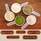 Plastic Measuring Scoop, 1/8 Teaspoon (.625 cc | A Pinch) Long Handle Spoons for Powders, Granules, Coffee, Pet Food, Baking Supplies, Protein and Other Dry Goods, BPA Free (Set of 100)