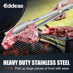 2PCS 9inch Tongs for Cooking - Heat Resistant 600 Degree Kitchen Tongs, Heavy Duty All Metal Food Tongs, Stainless Steel and Non-Slip handle, Salad, Grilling, Barbecue, Dishwasher safe