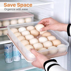 3 Pcs 72 Count Deviled Egg Containers with Lid, Portable Storage Carrier Egg Holder with Deviled Egg Injector, Stackable Deviled Egg Tray Plastic Egg Organizer for Fridge Easter Party
