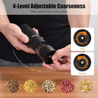 Electric Salt and Pepper Grinder Set-Rechargeable Salt and Pepper Mill Set All in One, Automatic Refillable Adjustable Coarseness Ceramic Grinder, Salt and Pepper Shakers for Kitchen Appliances