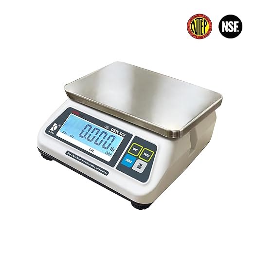 VisionTechShop DSW-100 Portion Food Scale with Single LCD Display, Stainless Steel Platter, 30lb Capacity, 0.01lb Readability, Lb/Oz/Kg/g Switchable, NTEP COC #22-007, NSF Certified