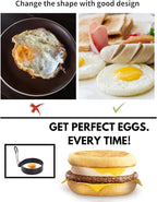 4 Pack Stainless Steel Egg Ring Molds With Non Stick Metal Mold Shaper Circles For Fried Egg McMuffin Sandwiches,Frying Or Shaping Eggs,Breakfast Household Kitchen Cooking Tool Omelette