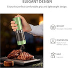 Electric Salt and Pepper Grinder Set with LED Power Display,Larger Capacity Salt and Pepper Shakers Set Rechargeable Electric with Flexible Coarsenes,LED Light,One Hand Operation for Kitchen(Green)