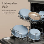 CAROTE 18Pcs Titanium Reinforced Nonstick Pots and Pans Set, Nonstick Cookware Set with Detachable Handle, Induction Kitchen Cookware Sets Removable Handles, Dishwasher Safe, Oven Safe, Blue