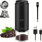 Portable Electric Coffee Grinder Rechargeable,Office 38 Adjustable Grinding Settings， LED Battery Indicator Shows Remaining Battery, Suitable for Travel, Camping, Office