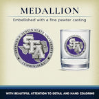 Heritage Pewter Stephen F. Austin University Double Old Fashion | Double Rocks Glass 14 OZ for Liquor | Expertly Crafted Pewter Glass