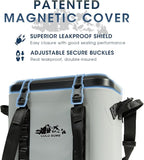 Magnetic Backpack Cooler Bag, Cold Retention Soft Coolers 30 Can Insulated Soft Sided Cooler with Waterproof Bag