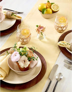 Solino Home Linen Table Runner 90 Inches Long - 100% Pure Linen Golden Straw Dining Table Runner 14 x 90 Inch for Summer, Fall, Autumn - Fete