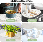 Stone Dish Drying Mat for Kitchen Counter,24"(L)×16"(W) Collapsible Fast-Drying Diatomaceous Earth Mats with Towel Sanding Tool,Versatile Stone Drying Mats for Cups Dishes Bottles