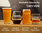 Grandma Est 2025 - New Grandmother Pint Glass Gift for First Time Grandparents - Bold 16 Oz Glasses