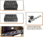 4 Outlet Rotary Piezo Ignitor Spark Generator Replacement Parts, Piezo Ignitor Kit for All Furrion 2-in-1 RV Range Ovens, Replace Parts for 2021124253 C-FSRE21SA-020 FSRE17