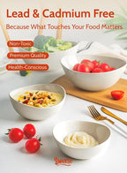 Sweese Porcelain Bowl Set - Serving, Prep, Salad, Dishwasher Microwave Safe, 10/18/28/42 oz, White Grey