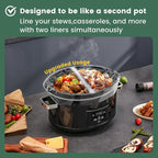 KOOC Slow Cooker Liners 11"x17" 20 count Middle Size Disposable Plastic Bags Pot Liners Cooking Bags Fit 3 qt to 4 qt Pot BPA Free