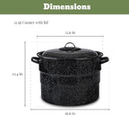 Granite Ware Enamel-on-steel 12-Piece Canner Kit, Includes 21.5 qt. Water Bath Canner with lid, Jar Rack, Blancher, Colander & 5 pc. Canning Tool Set