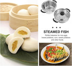 PRETYZOOM Stainless Steel Steamer Pot 9 Inch with Lid Multi-Use Cooking Steamer for Vegetables Seafood Soup Kitchen Cookware